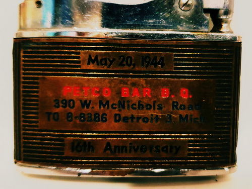Petco Bar-B-Q - Souvenir Lighter 1944 (newer photo)